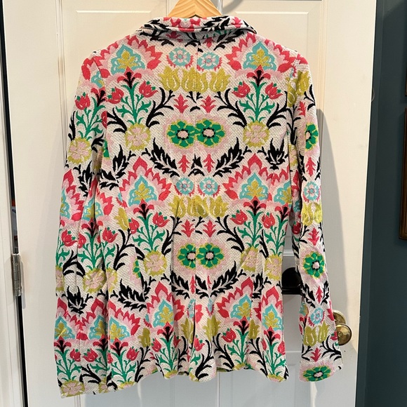 Aldomartins (Anthropologie) bold boho soft floral blazer  *Made in Spain* - Picture 13 of 15